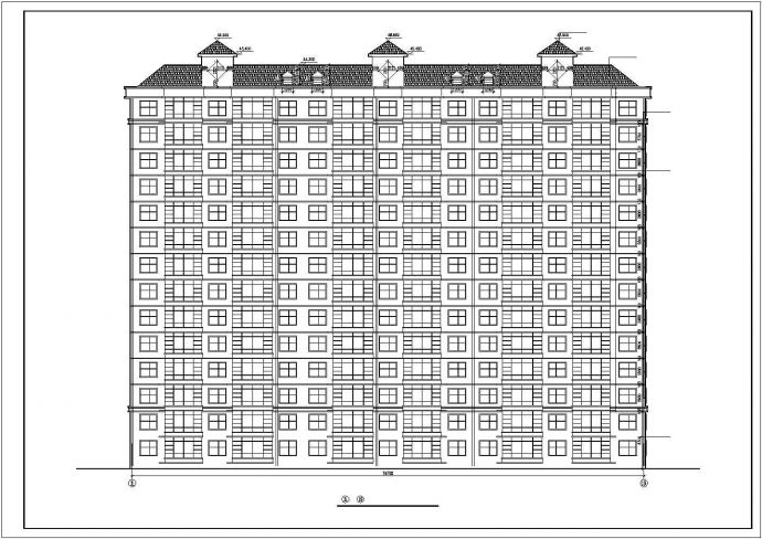 某地上十四层短肢剪力墙结构高层住宅建筑施工CAD图纸_图1