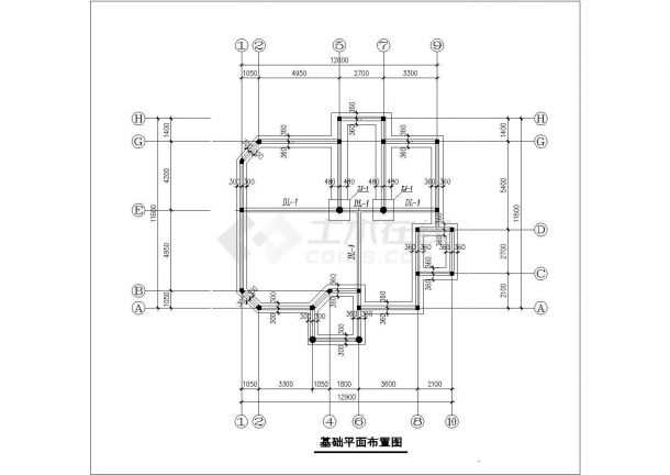 丽江市某村镇3层私人休闲别墅全套结构设计CAD图纸-图一