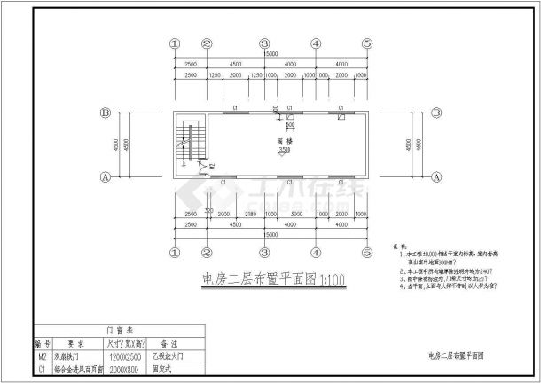 配电房设计_某配电房及设备基础布置电气CAD图-图二