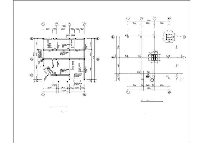 390平米左右四层砖混结构乡村自建楼全套结构设计CAD图纸_图1