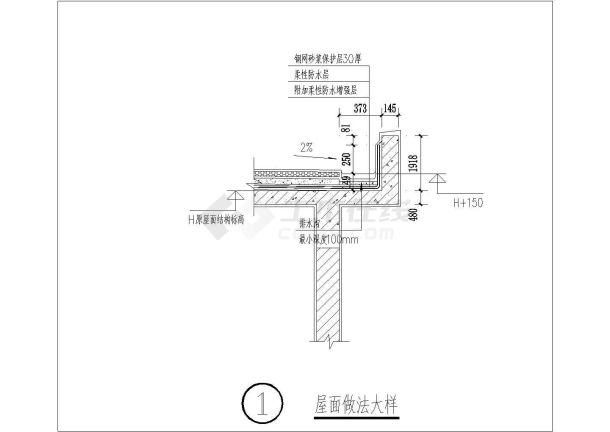 某多层幼儿园办公楼体育馆建筑设计cad施工图-图二