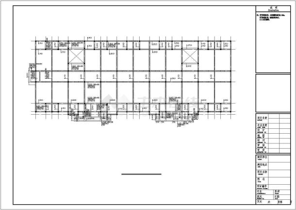 宿舍楼设计_某四层砖混结构宿舍楼结构施工CAD图-图二