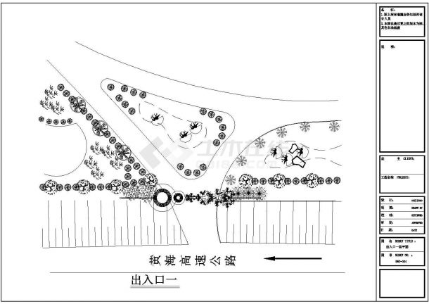 大连某生态旅游园景观施工全套设计cad图-图二