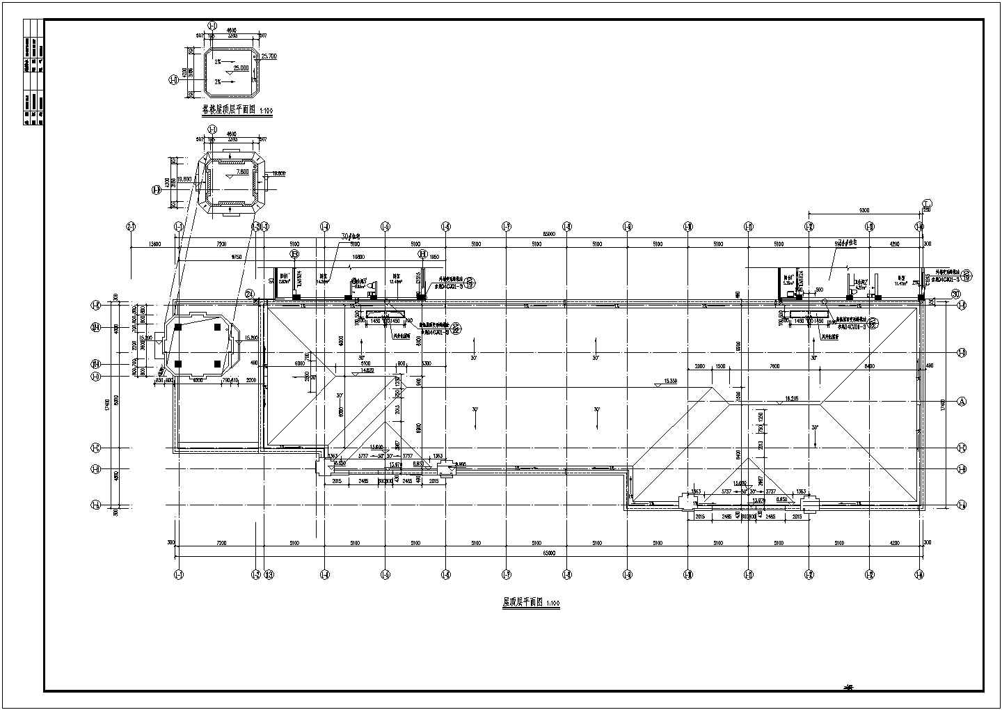 7800平米3层新古典风格联排商住楼全套平立剖面设计CAD图纸（含效果图）