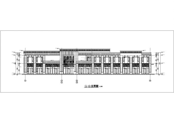 2800平米左右2层框架结构商业办公楼全套建筑设计CAD图纸-图一