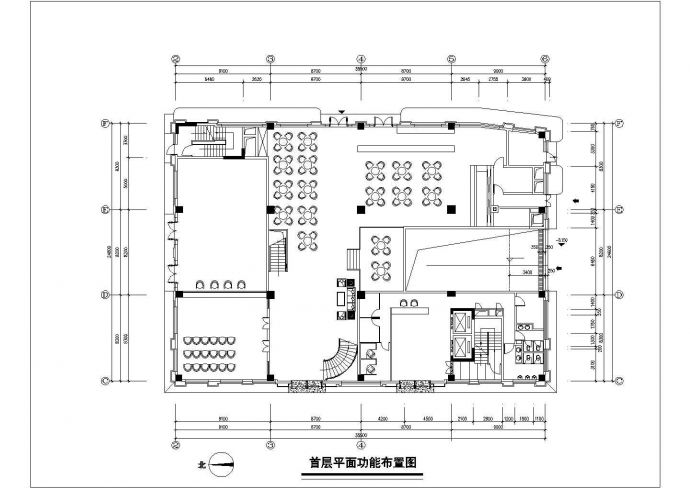 1.3万平米7层框混结构商务酒店全套平面装修施工设计CAD图纸_图1