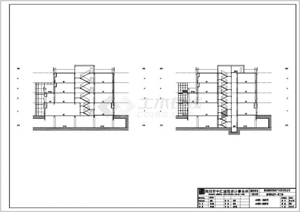 8000平米四层框架结构商业综合楼全套建筑设计CAD图纸-图一