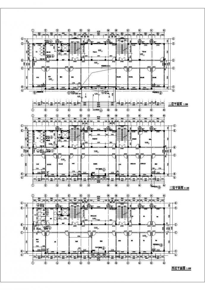 彬州市某市政单位3600平米左右6层框混结构办公楼建筑设计CAD图纸_图1