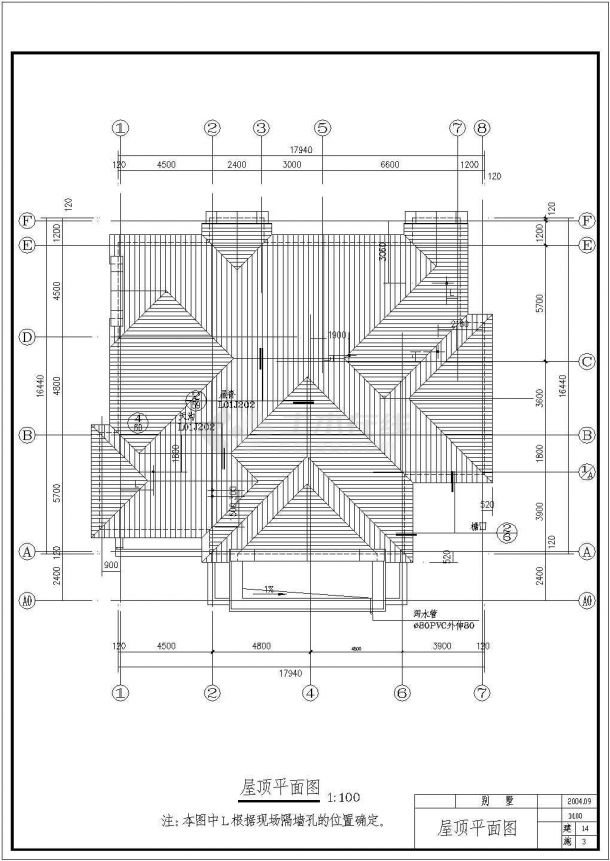 别墅设计_15套欧式风格别墅建筑施工CAD图-图一