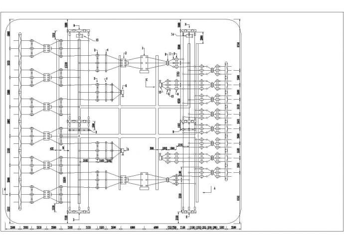 某变电站电气设备CAD大样节点平面布置图_图1