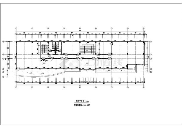 某单位公司4200平米五层框架结构办公楼全套建筑设计CAD图纸-图一