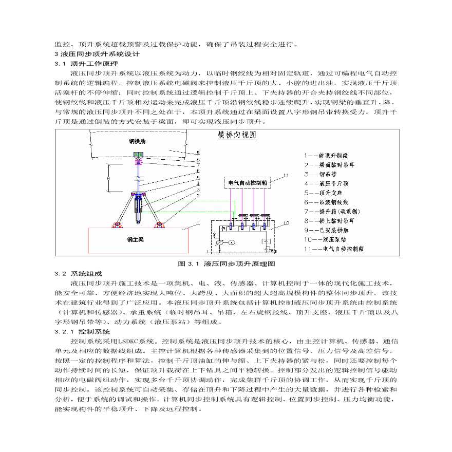 大吨位钢梁液压同步顶升施工技术-图二