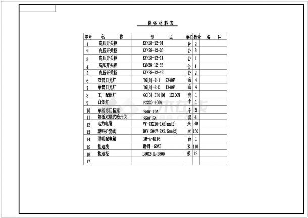 某电站变电所CAD全套设计图纸-图一