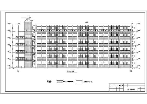 天津某职业学院6层框混结构教学楼建筑设计CAD图纸（2套方案）-图一