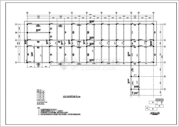 四坡屋面框架结构住宅设计全套CAD图-图二