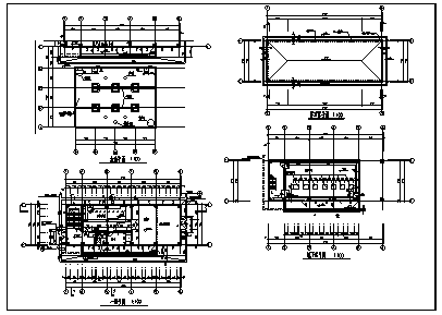 某市地上一层学院中心配电房和地下水泵房建筑施工cad图_地下水泵房施工-图二