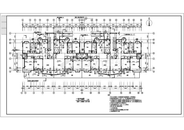 唐山市越秀路某社区6060平米11层剪力墙结构住宅楼全套建筑设计CAD图纸-图二