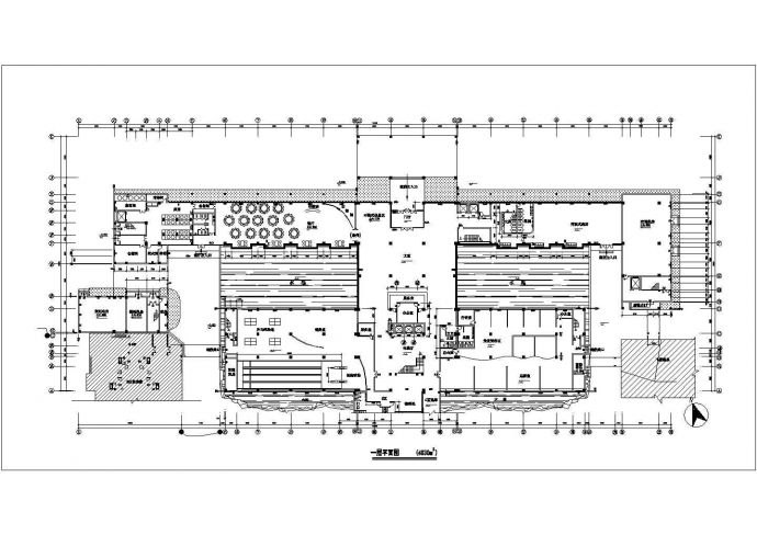 1.5万平米四层框架结构商务宾馆全套建筑CAD设计图纸_图1