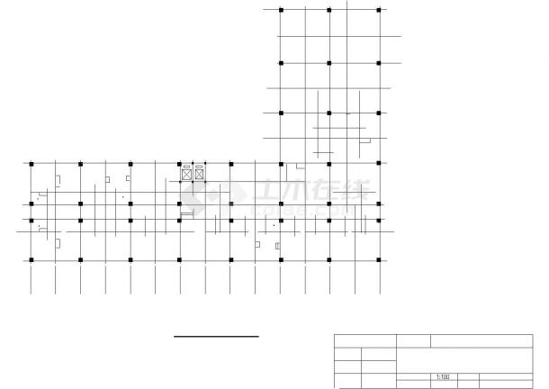 某公司3000平米左右6层框架结构办公楼全套建筑设计CAD图纸-图二