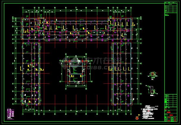 3层体育公园管理用房建筑结构设计施工图-图二