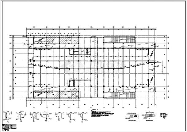 某地上两层框架剪力墙结构报告厅结构图纸，含结构设计总说明-图一