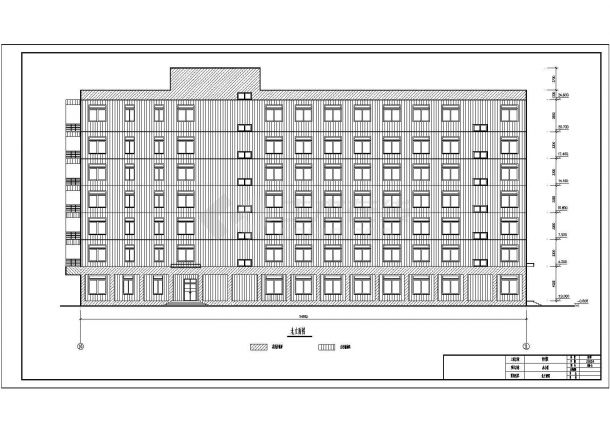 某七层办公楼建筑结构设计施工方案CAD图纸-图一