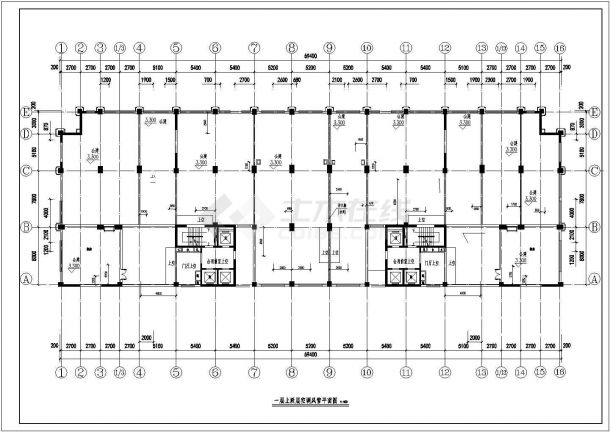 某高层办公楼空调通风及防排烟系统设计施工方案CAD图纸-图一