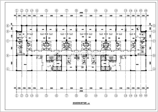 某高层办公楼空调通风及防排烟系统设计施工方案CAD图纸-图二