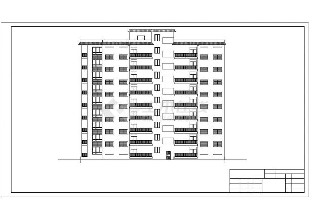 抚顺市某小区5900平米9层框架结构住宅楼全套建筑设计CAD图纸-图二