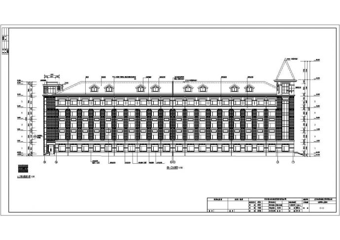 某实验中学6000平米6层框架结构宿舍楼全套建筑设计CAD图纸_图1