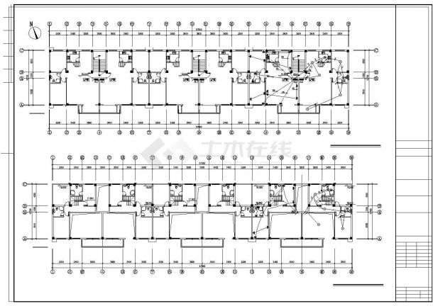 4093平方米六层半住宅电气设计施工cad图，共八张-图二