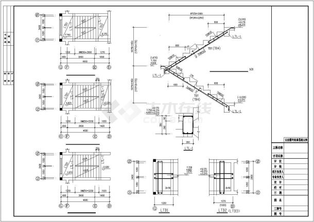 某村镇361平米4层砖混结构乡村自建别墅楼建筑+结构设计CAD图纸-图一