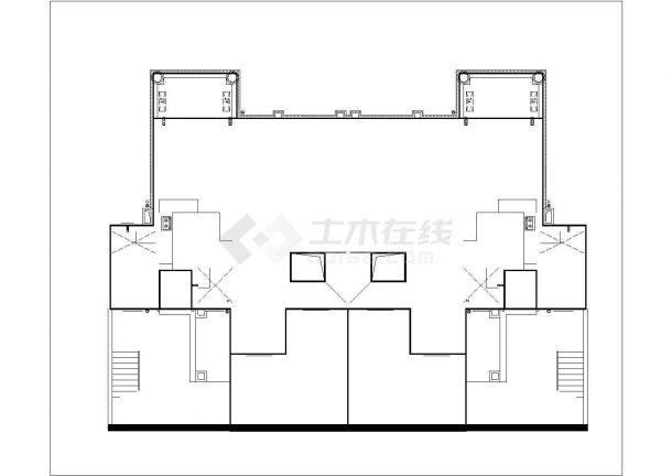 3+1层双拼式单体别墅平立剖面设计CAD图纸（含地下3层/每户320平米）-图二