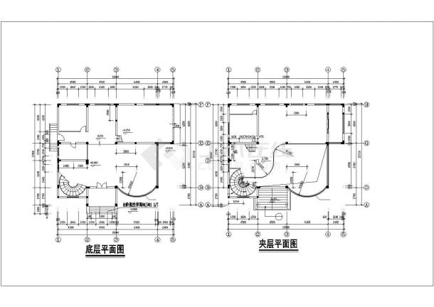 520平米五层框混结构单体别墅全套建筑设计CAD图纸（含夹层）-图一