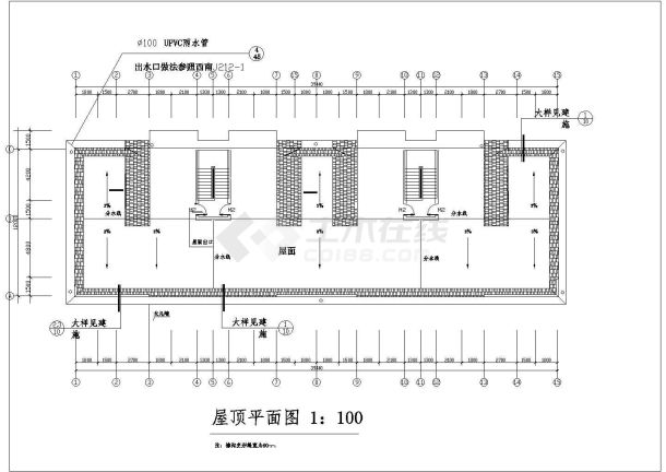 【6层】6000平米办公楼建筑及结构全套施工图-图一