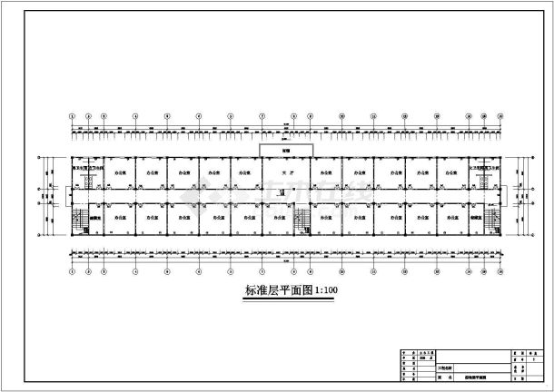 【6层】7000平米办公楼建筑及结构全套施工图-图二