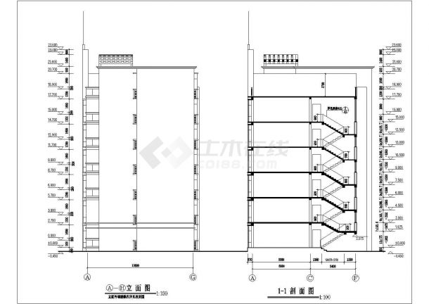 1500平米7层砖混结构住宅楼建筑设计CAD图纸（1层2户）-图一