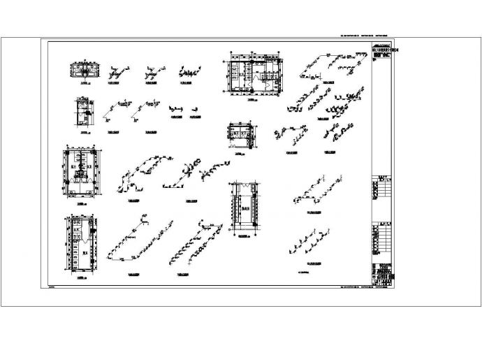 某地8层办公楼给排水喷淋平面CAD建筑设计施工图_图1