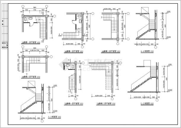 三层框架结构仿古清式公建建筑设计图(含设计说明）-图二