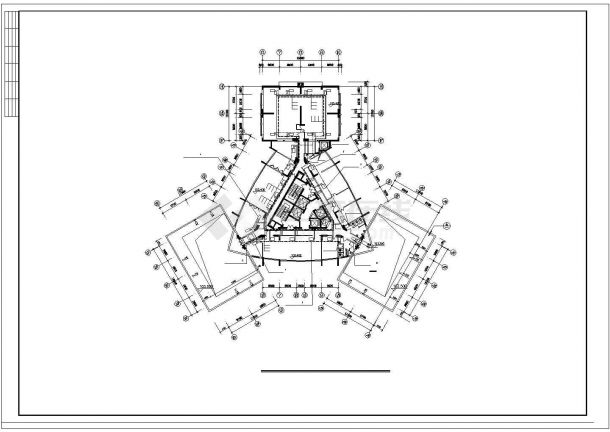 某地区高层办公楼舒适性空调系统设计施工方案CAD图纸-图二