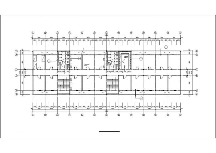 徐州市某职业学院4500平米五层框架结构宿舍楼平立剖面设计CAD图纸_图1