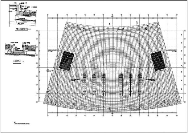 某六层现代风格体育馆建筑设计cad施工图-图一