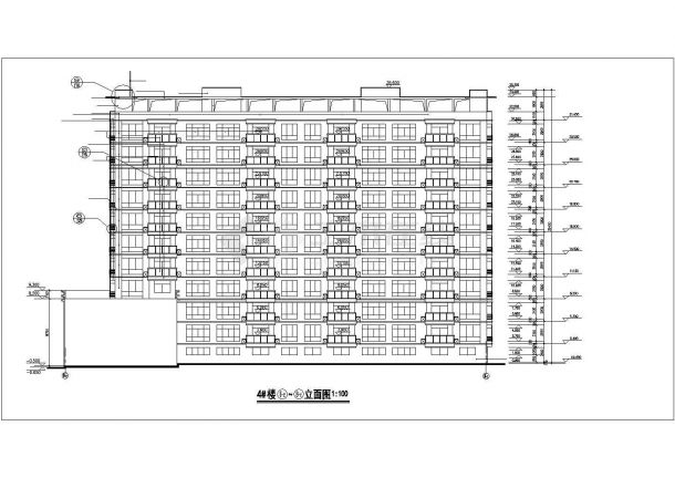 武汉市某小区7500平米10层框架结构住宅楼全套建筑设计CAD图纸-图一