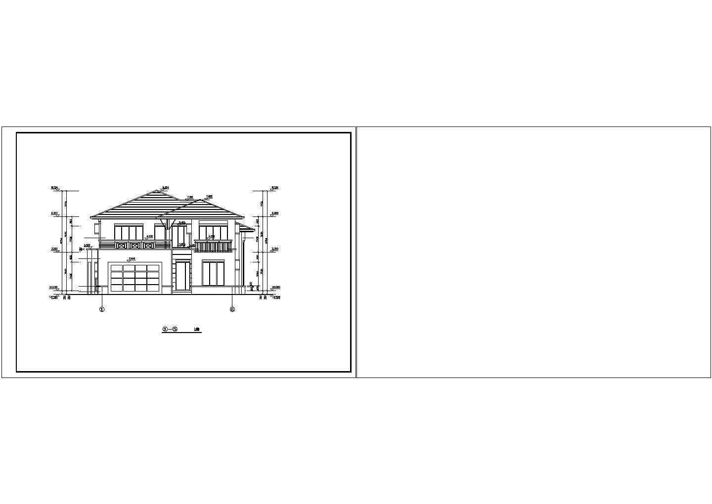 某东南亚风格多层别墅设计施工方案CAD图纸