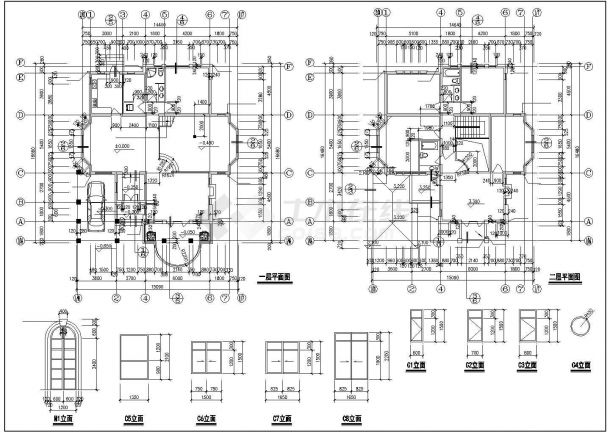 某东南亚风格多层私人精装别墅设计施工方案CAD图纸-图二