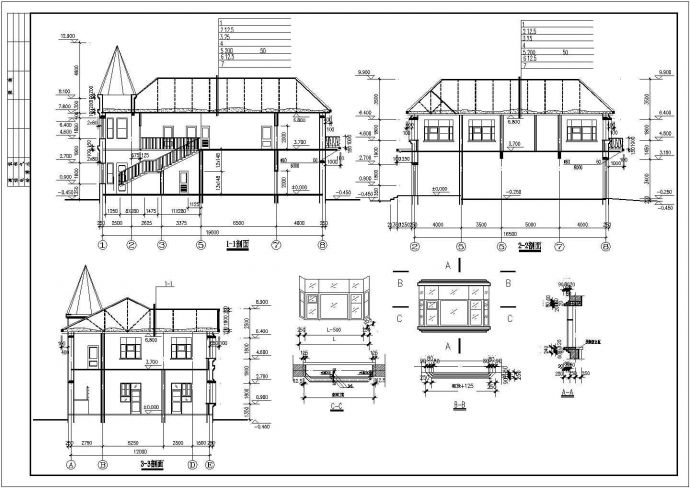 某豪华小区欧式装修风格别墅住宅设计施工方案CAD图纸_图1