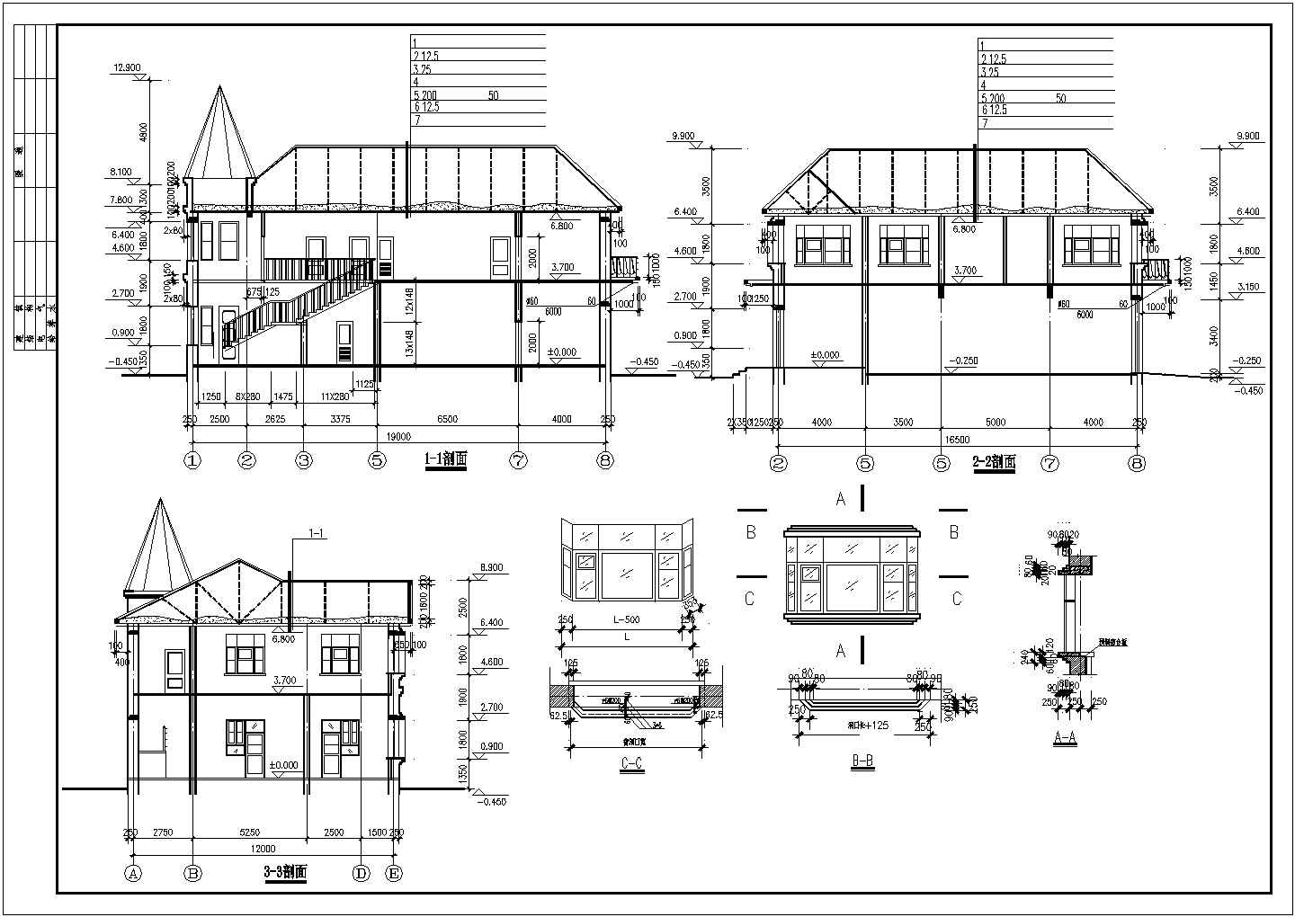 某豪华小区欧式装修风格别墅住宅设计施工方案CAD图纸