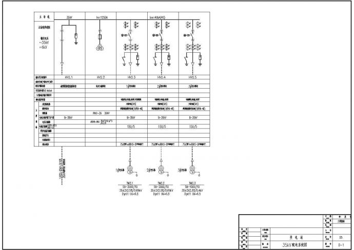 某变电站5KV配电CAD完整系统图_图1
