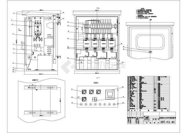 某智能型无功功率补偿装置CAD大样设计节点图-图一