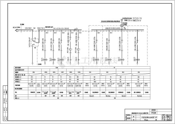 某低压配电CAD设计完整系统图-图二